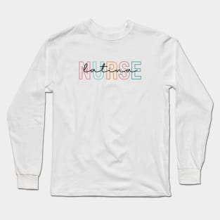 latina nurse Colored Outlines Long Sleeve T-Shirt